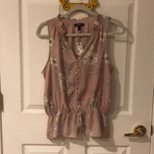 NEW EXPRESS lavender floral top